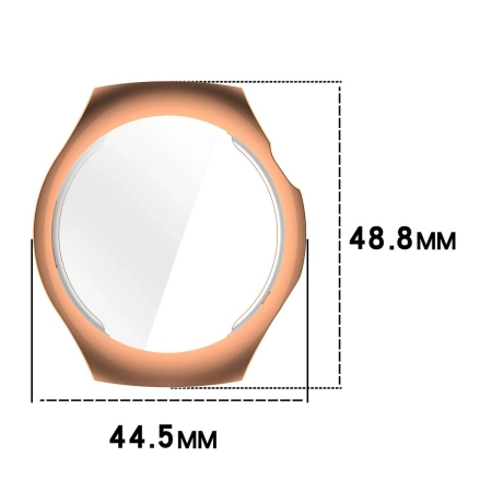 Etui z osłoną ekranu Bizon Case Watch Felipe do Huawei Watch 5 42mm, różowozłote