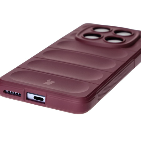 Pancerne etui Bizon Case Tur do Xiaomi Redmi Note 14 Pro 4G, burgundowe