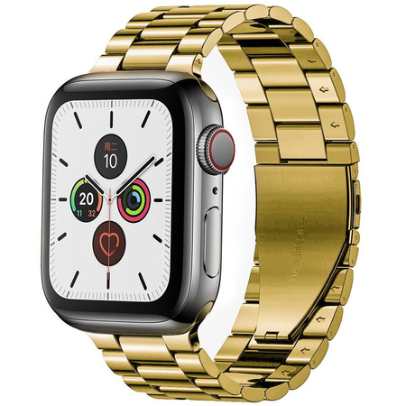 Pasek ze stali nierdzewnej Bizon Strap Watch Aura do Apple Watch 38/40/41/42 mm, złoty