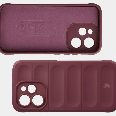 Pancerne etui Bizon Case Tur do Oppo Reno 15 Pro, burgundowe
