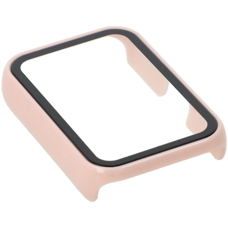 Etui Bizon Case+Glass Watch do Galaxy Fit 3, różowe