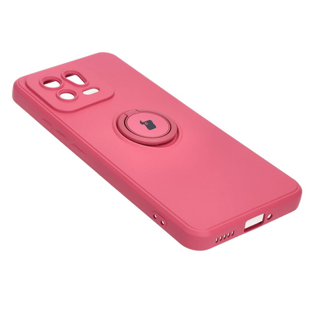 Etui Bizon Case Silicone Ring Sq do Xiaomi 13, brudny róż