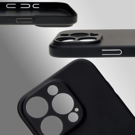 Etui Bizon Case Łupka do iPhone 16 Pro, czarne