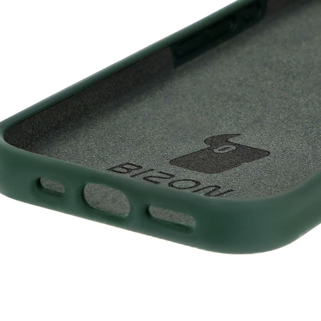 Silikonowe etui Bizon Soft Case do iPhone 16, ciemnozielone
