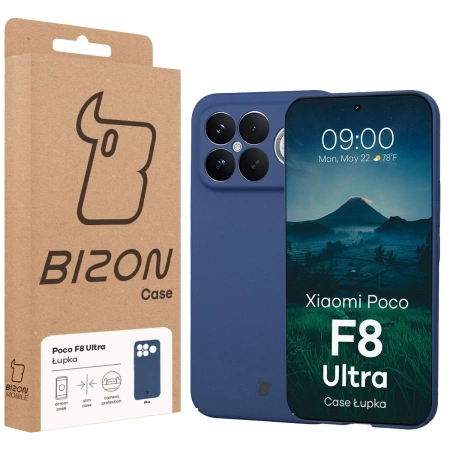 Etui Bizon Case Łupka do Xiaomi POCO F8 Ultra, niebieskie