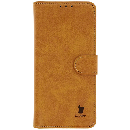 Etui z klapką Bizon Case Pocket do Motorola Edge 50 Neo, brązowe