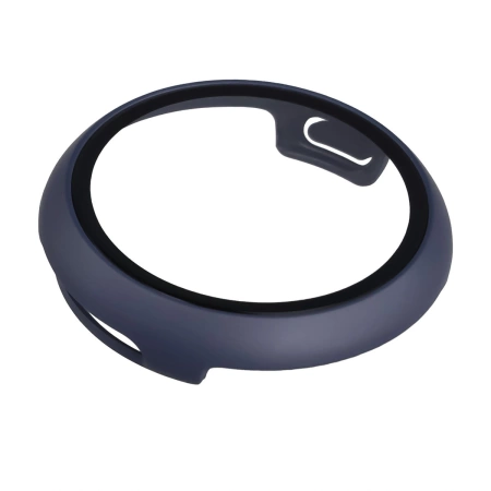 Etui ze szkłem do zegarka Bizon Case Watch Adamo do Google Pixel Watch 4 45 mm, matowe granatowe