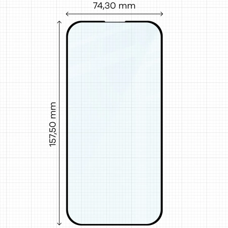 Szkło hartowane Bizon Glass Edge 2 do iPhone 15 Plus / 16 Plus, czarne