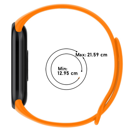Pasek Bizon Strap Watch Dots do Xiaomi Mi Smart Band 8, pomarańczowy