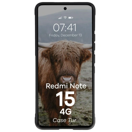 Pancerne etui Bizon Case Tur do Xiaomi Redmi Note 15 4G, czarne