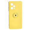 Etui Bizon Case Silicone Ring Sq do Xiaomi Redmi Note 12 Pro Plus 5G, żółte