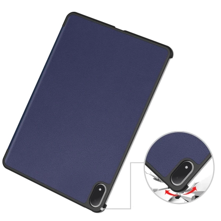 Etui z klapką Bizon Case Tab Croc do OnePlus Pad 3 / 2 Pro / OPPO Pad 4 Pro, granatowe