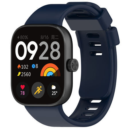 Pasek Bizon Strap Watch Silicone B do Xiaomi Redmi Watch 5/4 / Smart Band 9/8 Pro, granatowy