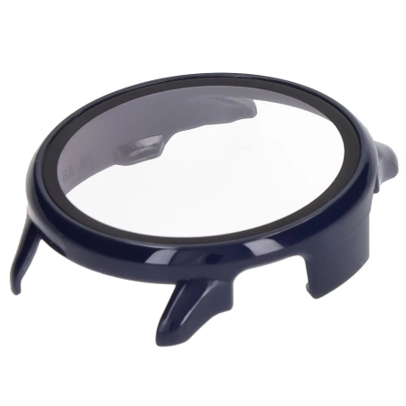 Etui ze szkłem do zegarka Bizon Case Watch Adamo do Garmin Vivoactive 6, niebieskie