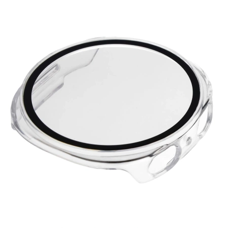 Etui ze szkłem do zegarka Bizon Case+Glass Watch do Samsung Galaxy Watch 8 44 mm, przeźroczyste