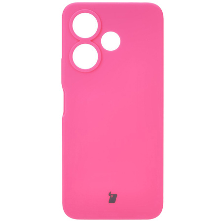 Silikonowe etui Bizon Soft Case do Xiaomi Redmi 13 4G, neonowo-różowe