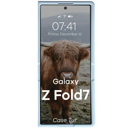 Pancerne etui Bizon Case Tur do Galaxy Z Fold7, błękitne