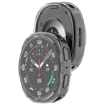 Etui z osłoną ekranu Bizon Case Watch Felipe do Galaxy Watch 8 44 mm, przezroczyste