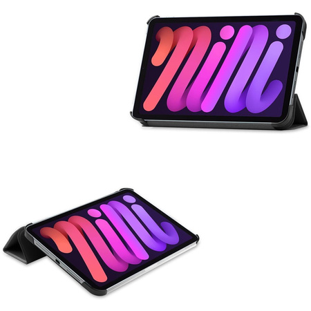 Etui Bizon Case Tab Croc do iPad Mini (A17 Pro) 2024 / iPad Mini 6 2021, czarne