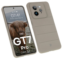 Pancerne etui Bizon Case Tur do Realme GT 7 Pro, jasnoszare