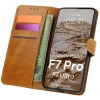Etui z klapką Bizon Case Pocket do Xiaomi POCO F7 Pro / F7 Ultra, brązowe
