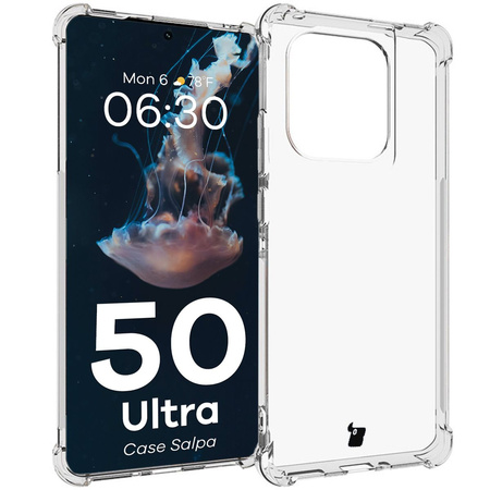 Elastyczne etui Bizon Case Salpa do Motorola Edge 50 Ultra, przezroczyste