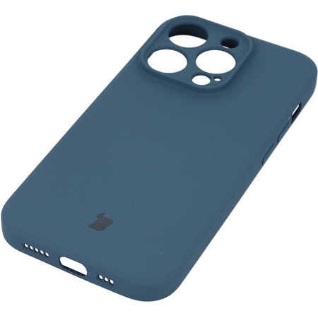 Etui Bizon Case Silicone do iPhone 14 Pro, granatowe