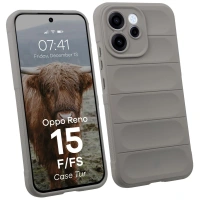 Pancerne etui Bizon Case Tur do Oppo Reno 15 F / FS, jasnoszare