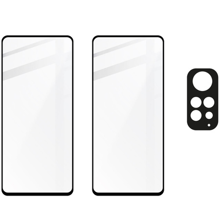 2x Szkło + szybka na aparat Bizon Edge Pack do Redmi Note 11s 4G