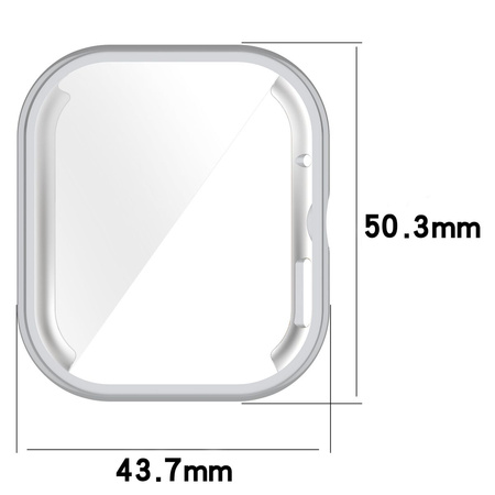 Etui Bizon Case Watch Felipe do Xiaomi Redmi Watch 4, srebrne