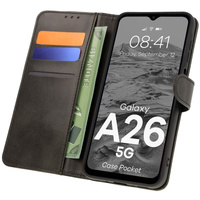 Etui z klapką Bizon Case Pocket do Galaxy A26 5G, czarne
