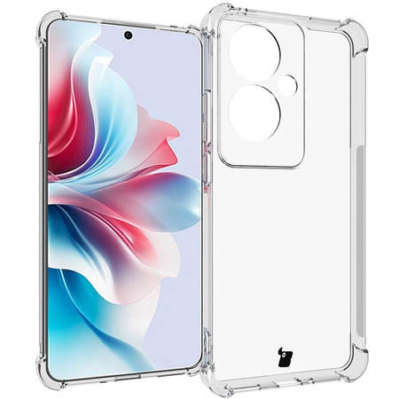 Etui + 2x folia Bizon Case Clear Pack do Oppo Reno11 F 5G, przezroczyste