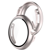 Etui ze szkłem do zegarka Bizon Case Watch Adamo do Google Pixel Watch 4 41 mm, satynowe szmapańskie