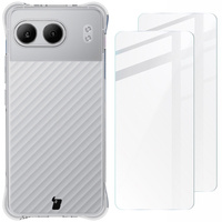 Etui + 2x szkło Bizon Case Clear Pack do OnePlus Nord 4, przezroczyste