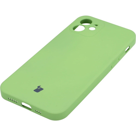 Etui Bizon Case Silicone do iPhone 12, jasnozielone