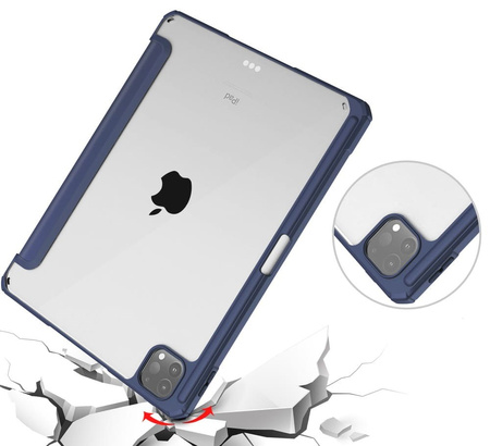 Etui Bizon Case Tab Clear Matt do Apple iPad Pro 11 2022/2021/2020/2018, granatowe