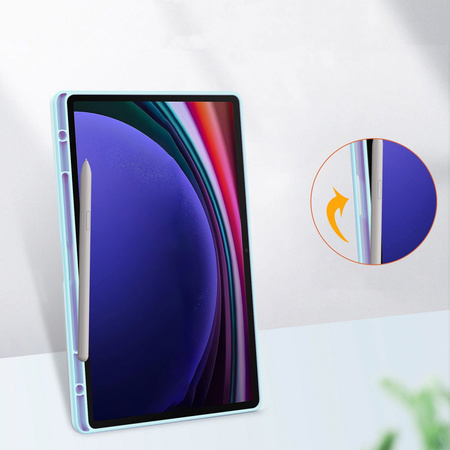 Etui Bizon Case Tab Clear Matt do Galaxy Tab S10 Plus / S9 Plus, błękitne