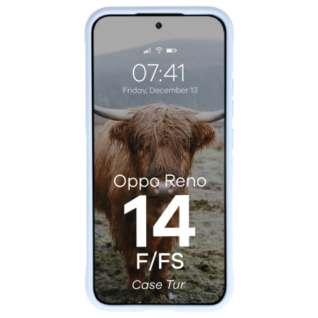Pancerne etui Bizon Case Tur do Oppo Reno 14 F / 14 FS, jasnoniebieskie