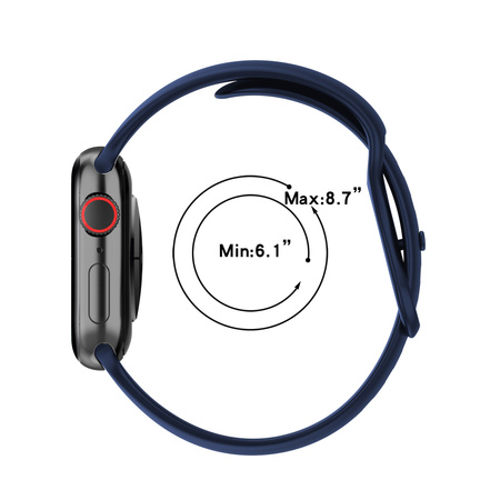 Pasek Bizon Strap Watch Silicone S do Apple Watch 38/40/41/42 mm, granatowy