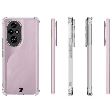 Elastyczne etui + 2x folia na ekran Bizon Case Clear Pack do Honor 200 Pro, przezroczyste