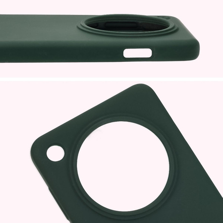 Silikonowe etui Bizon Soft Case do Oppo Find X8 Pro, ciemnozielone
