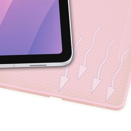 Etui z klapką Bizon Case Tab Lizard do Galaxy Tab S11, różowe