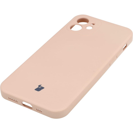 Etui Bizon Case Silicone do iPhone 12, jasnoróżowe