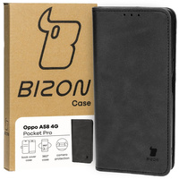 Etui z klapką Bizon Case Pocket Pro do Oppo A58 4G, czarne