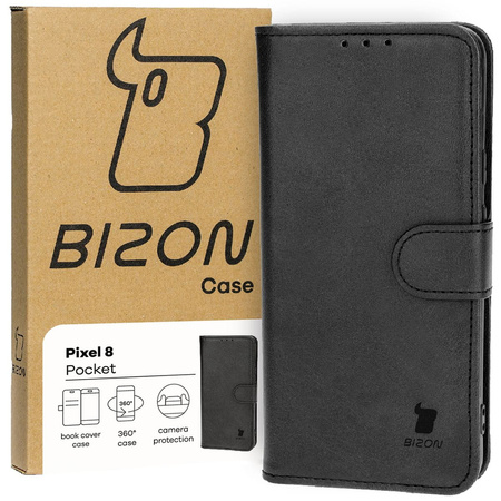 Etui z klapką Bizon Case Pocket do Google Pixel 8, czarne