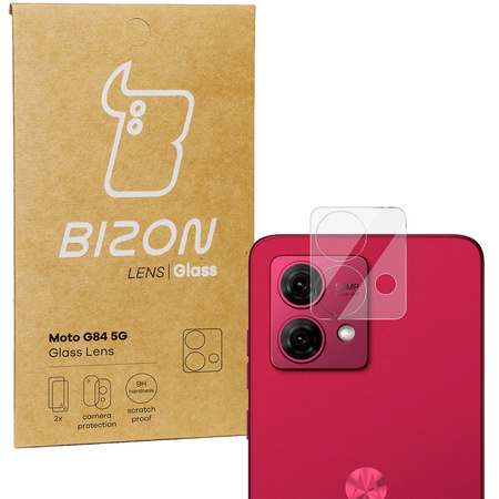 Szkło na aparat Bizon Glass Silk Lens do Motorola Moto G84 5G, 2 sztuki
