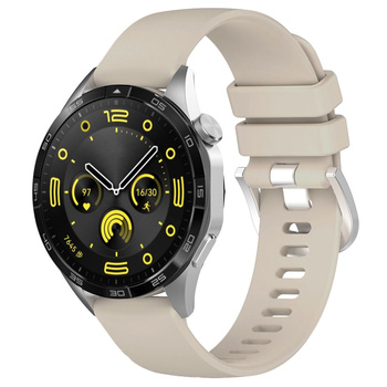 Pasek silikonowy do smartwatcha, Bizon Strap Watch Silicone Pro T, Quick Release 18 mm, jasnoszary