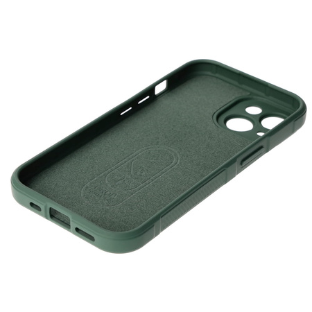 Pancerne etui Bizon Case Tur do iPhone 15, ciemnozielone