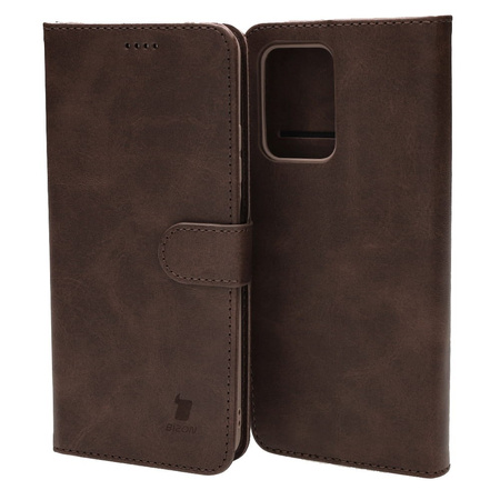 Etui Bizon Case Wallet do Xiaomi Poco X4 GT, ciemnobrązowe