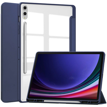 Etui Bizon Case Tab Clear Matt do Samsung Galaxy Tab S10 Plus / S9 Plus, granatowe